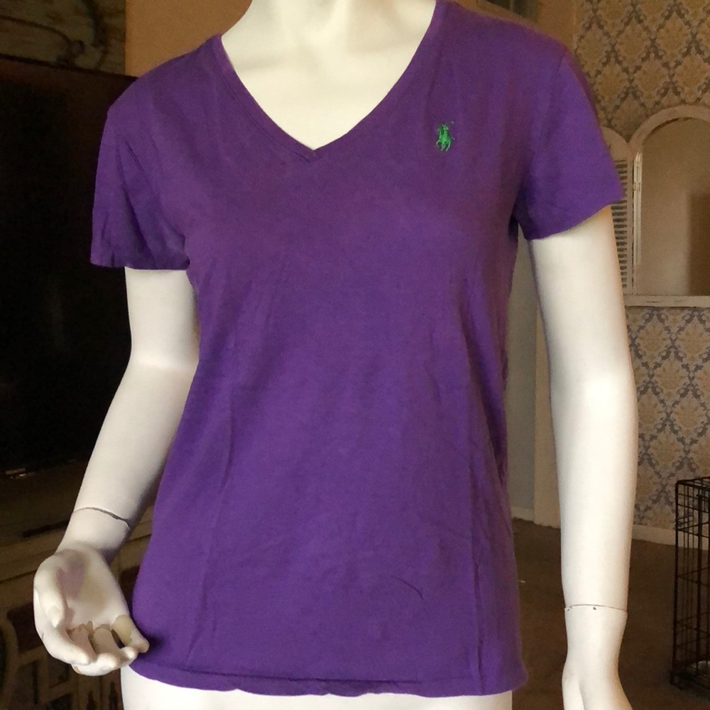 Purple short sleeve Ralph Lauren shirt